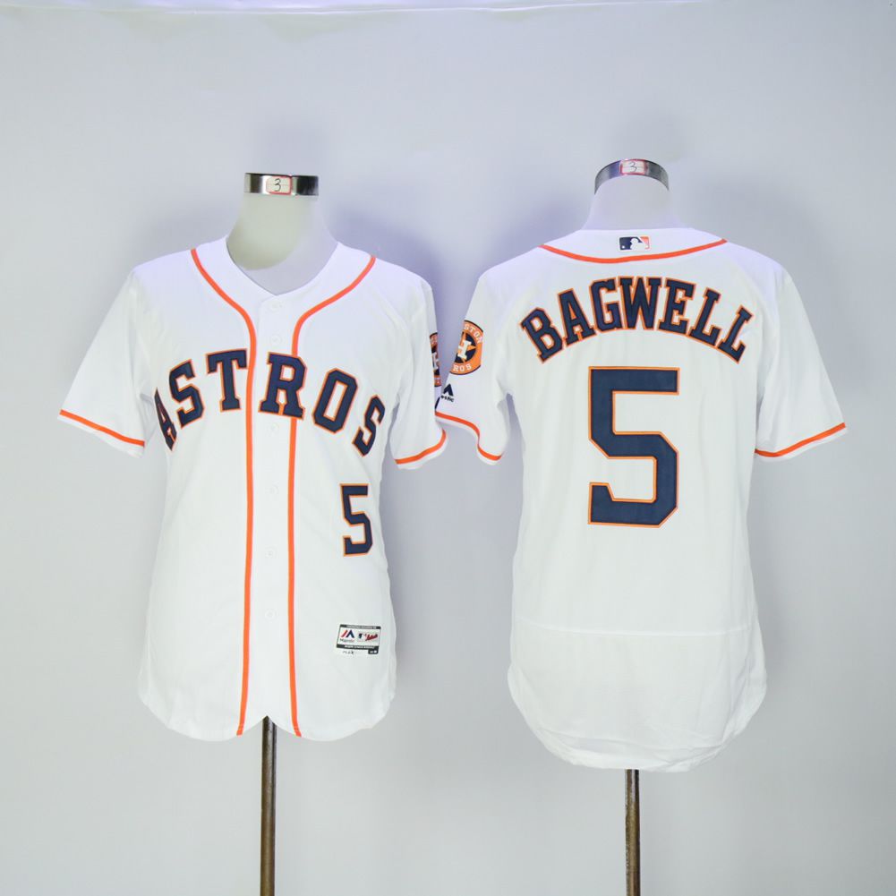 Men Houston Astros #5 Bagwell White MLB Jerseys->houston astros->MLB Jersey
